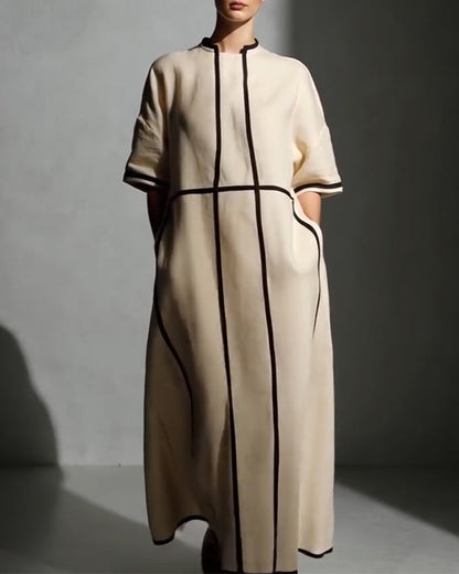 Kleid Farbblock Locker Urlaub