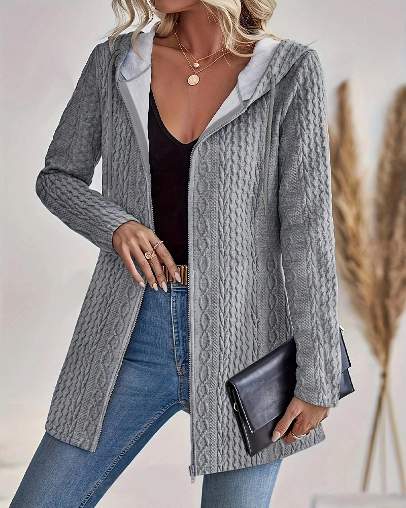 Mantel Twist Reißverschluss Cardigan