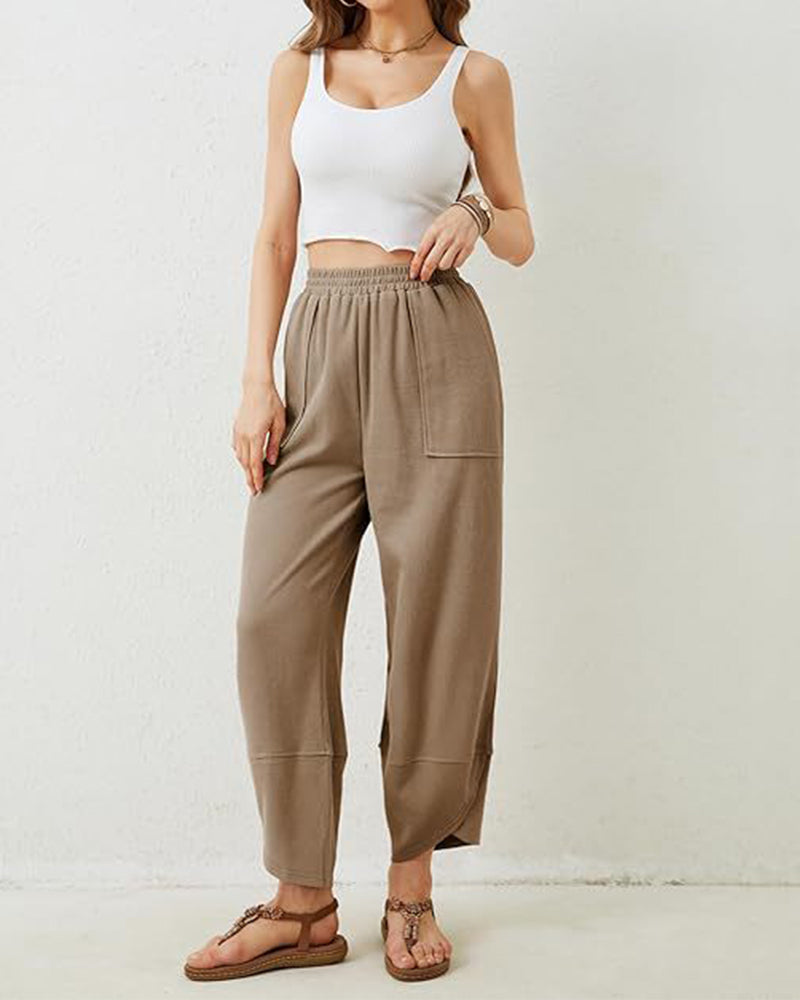 Hose Damen Haremshose Weites Bein