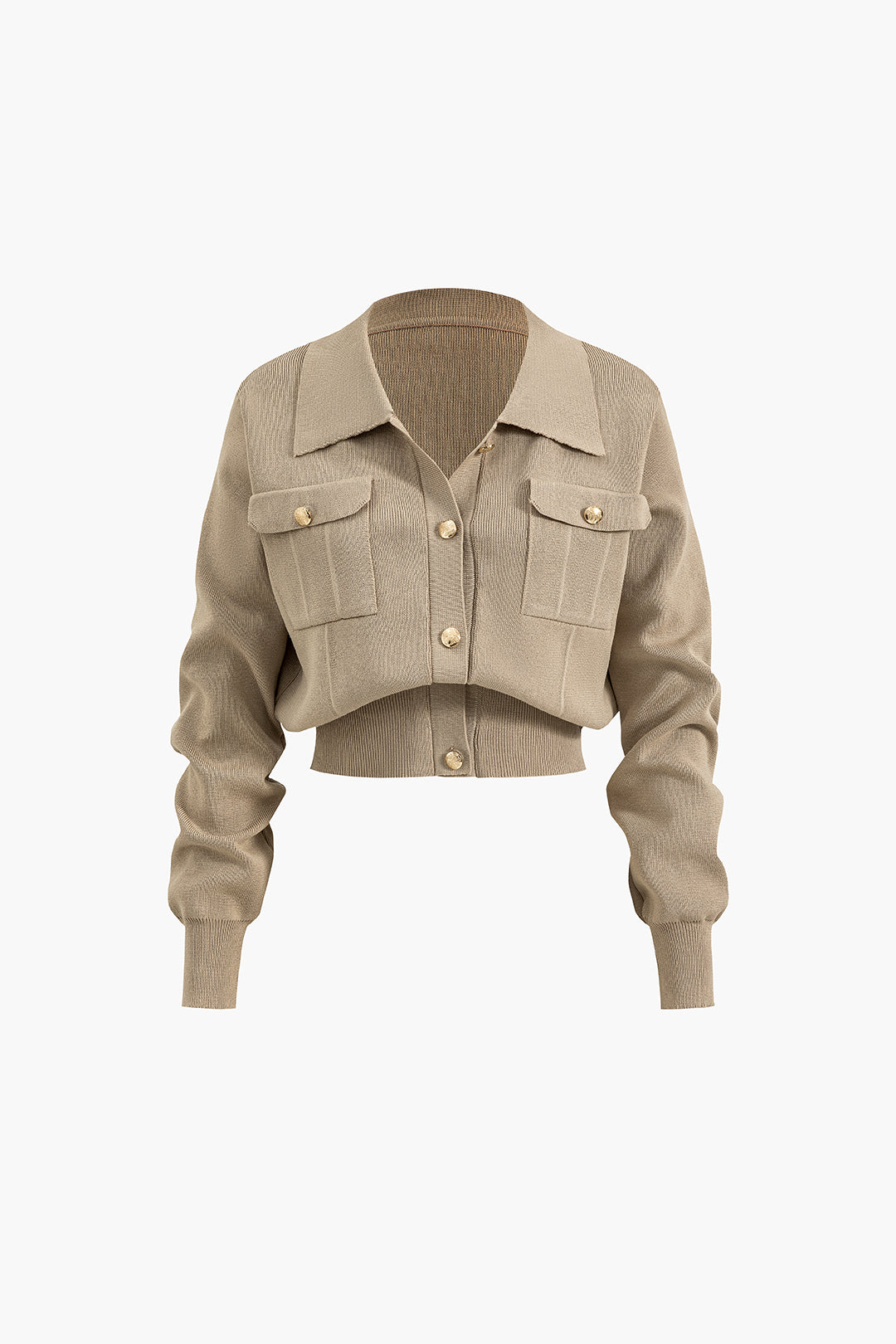 Einfarbiges Vintage Crop Top mit Knopfleiste und Maxirock Set