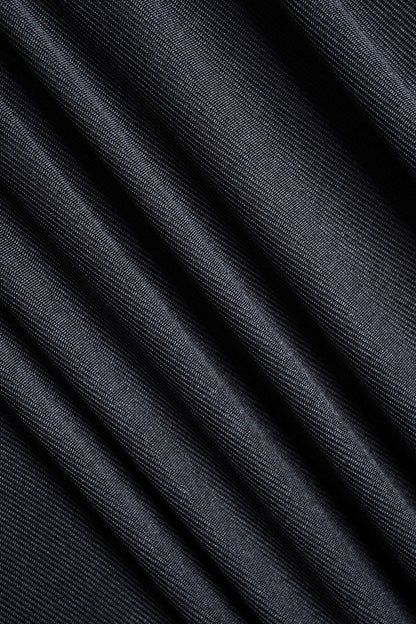 Chemise noire à manches longues et col rond style corset patchwork en maille Y2K 