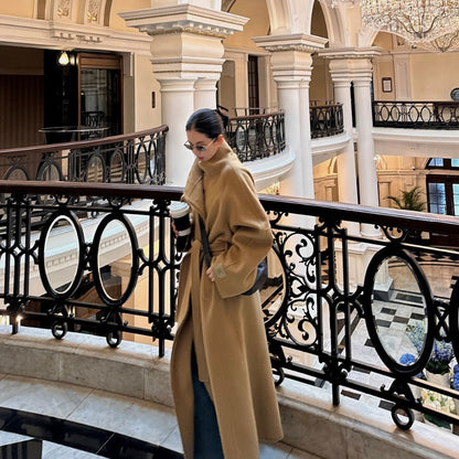 Long Oversized Trench Coat for Women - Delfina