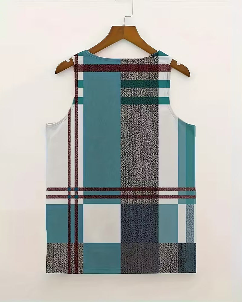 Tanktop Ärmellos Karo
