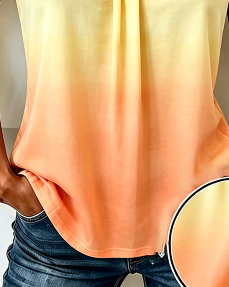 Tank Top Ombre V-Ausschnitt