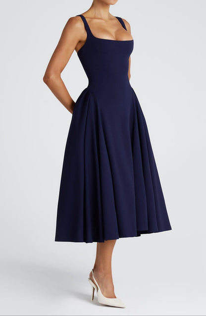 Venice Midikleid – Marineblau