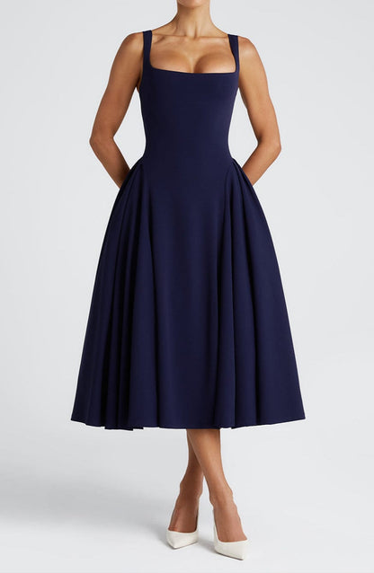 Venice Midikleid – Marineblau