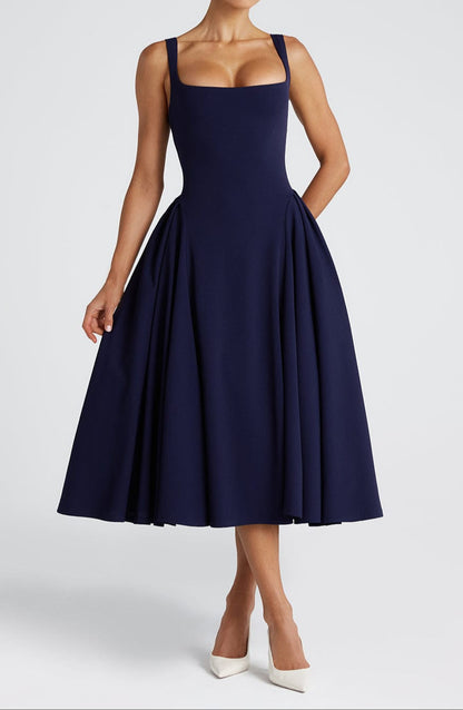 Venice Midikleid – Marineblau