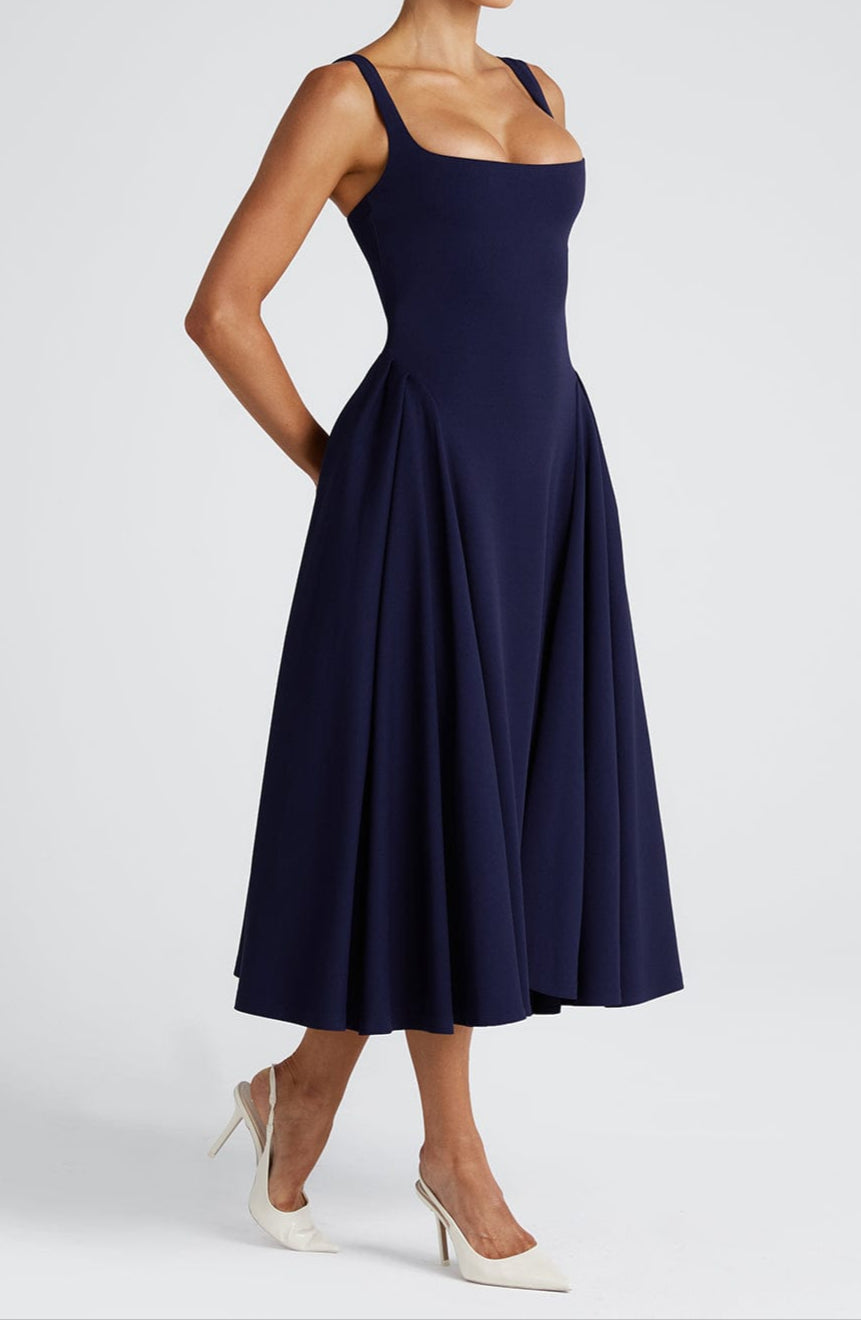 Venice Midikleid – Marineblau