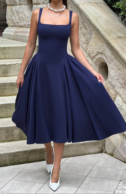 Venice Midikleid – Marineblau