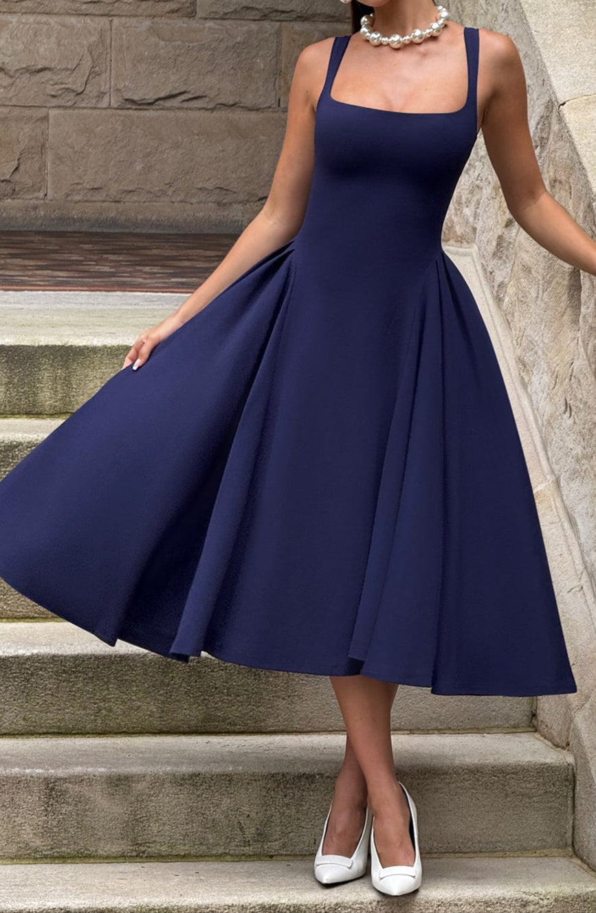 Venice Midikleid – Marineblau