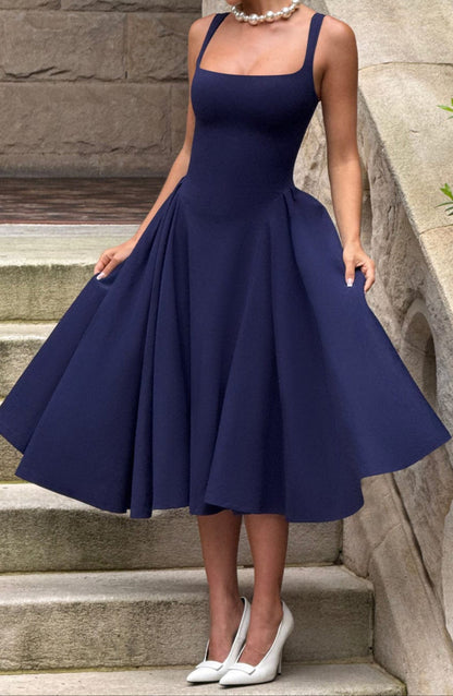 Venice Midikleid – Marineblau