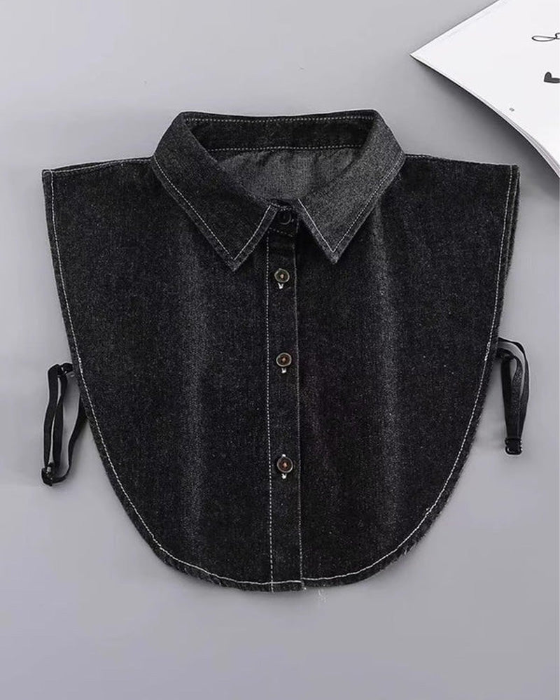 Kragen Klassisch Edgy Denim Falsch