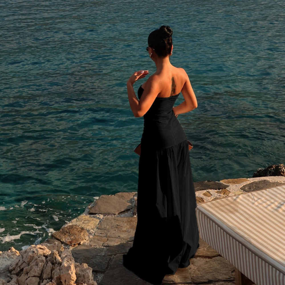 Strapless Maxi Dress with Cut Out for Women - Isabella