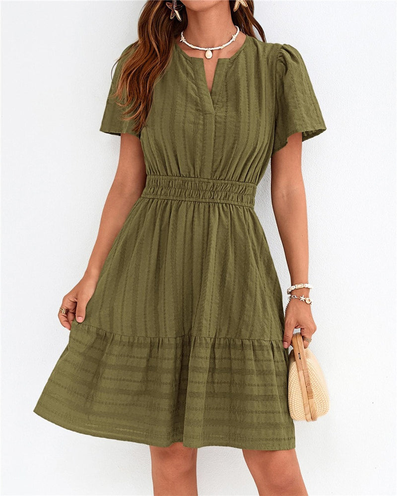 Kleid V-Ausschnitt A-Linie