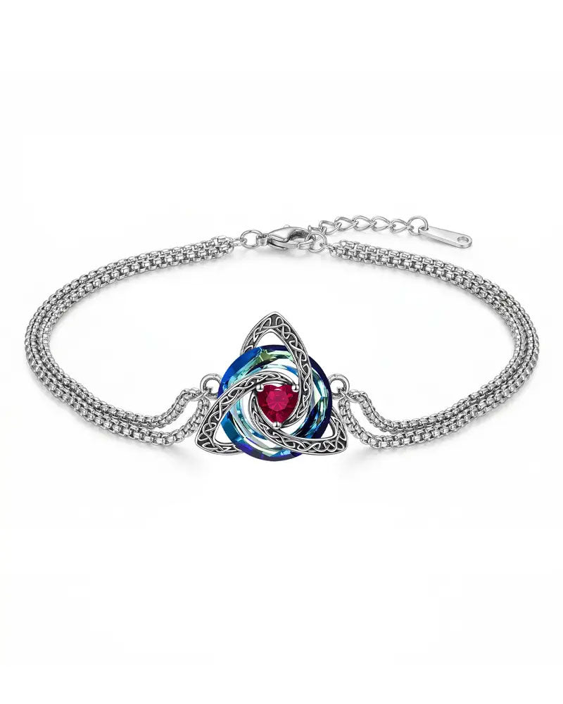 Armband Geburtsstein Dreifachknoten