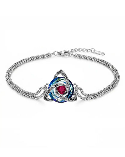 Armband Geburtsstein Dreifachknoten