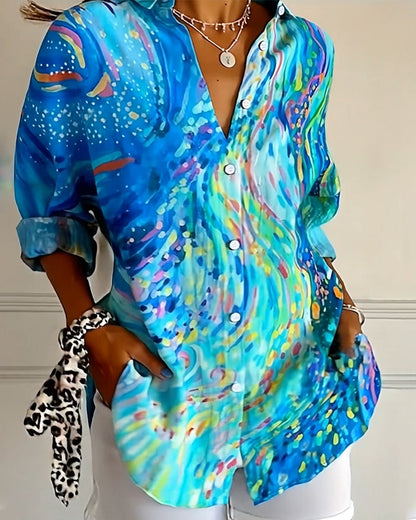 Hemd Farbverlauf Button-Down bedruckt