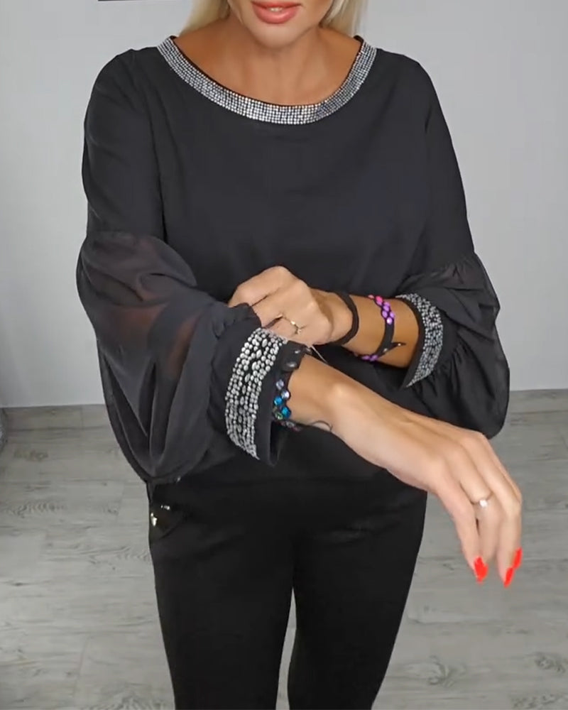 Top Mesh Heiß Diamant Modisch