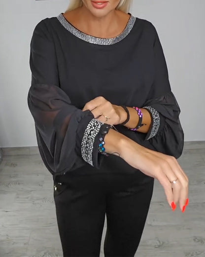 Top Mesh Heiß Diamant Modisch