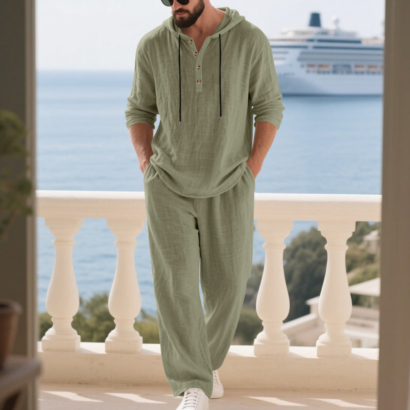 Zweiteiler-Set Mode Herren Casual Lang
