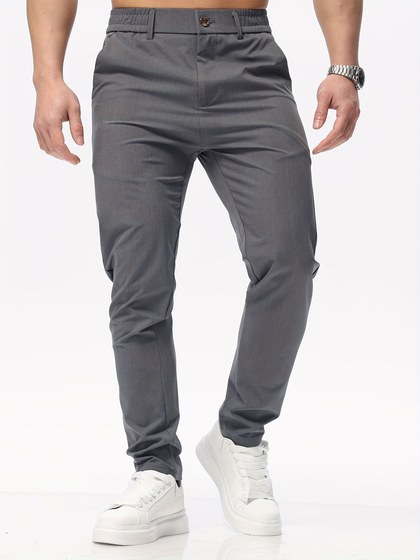 Beigefarbene Herren Slim Fit Freizeithose - Jonas