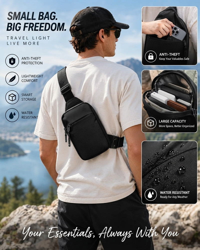 Diebstahlsichere Everyday-Slingbag – Leichter Crossbody-Reiserucksack