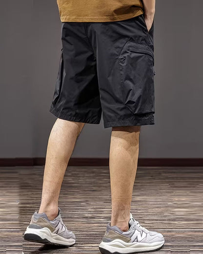 Herren Bermuda Hose Kordelzug Einfarbig Lässig