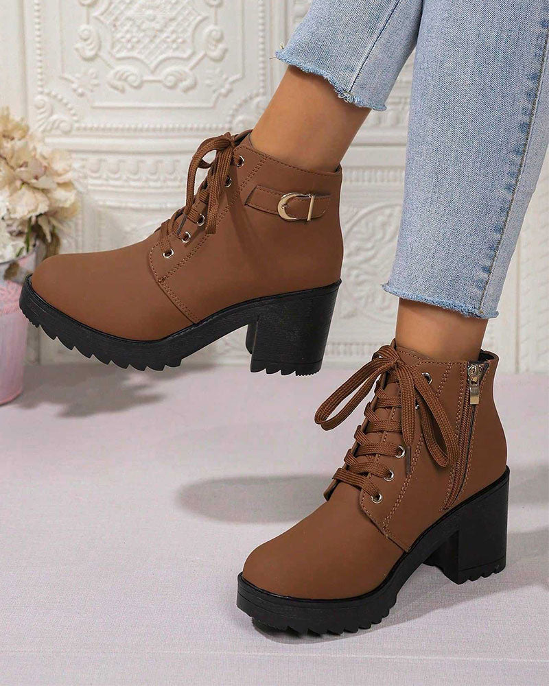 Chunky Plateau Stiefeletten