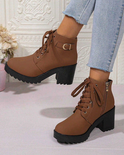 Chunky Plateau Stiefeletten