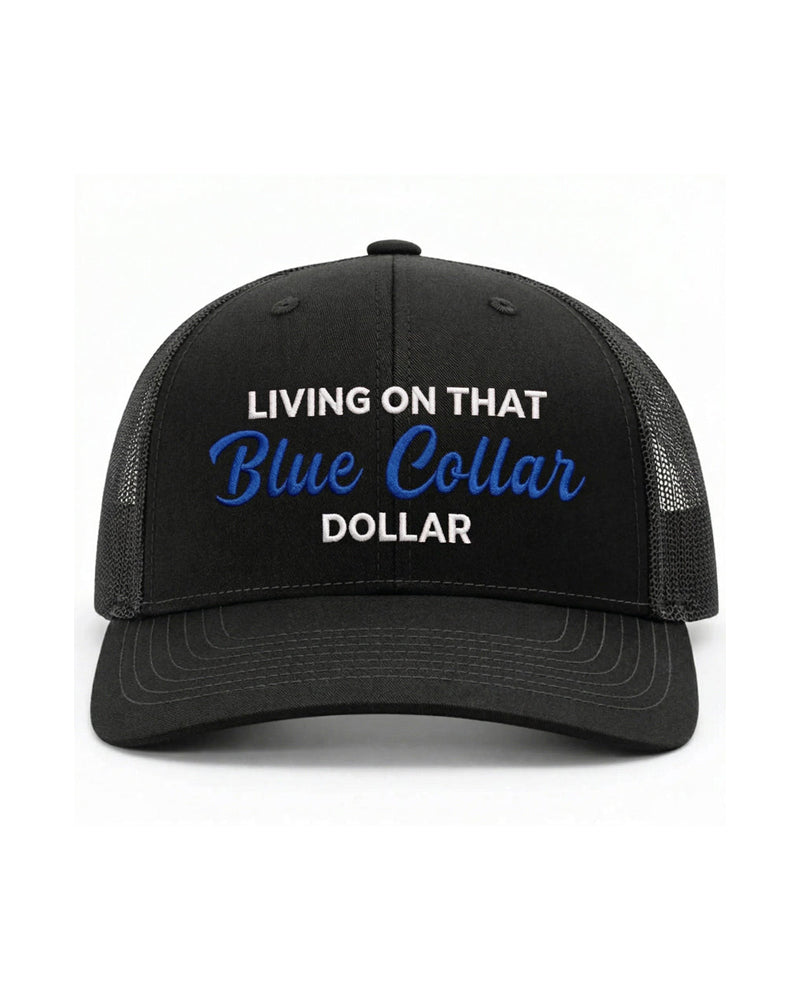 Hut Blauer Kragen Dollar Trucker – Stolze Arbeitskleidung Kappe
