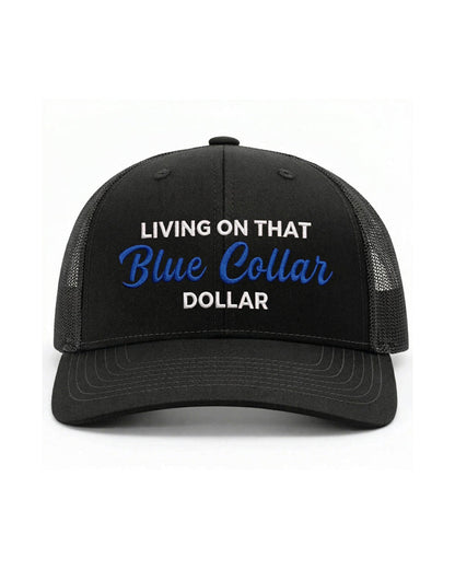 Hut Blauer Kragen Dollar Trucker – Stolze Arbeitskleidung Kappe