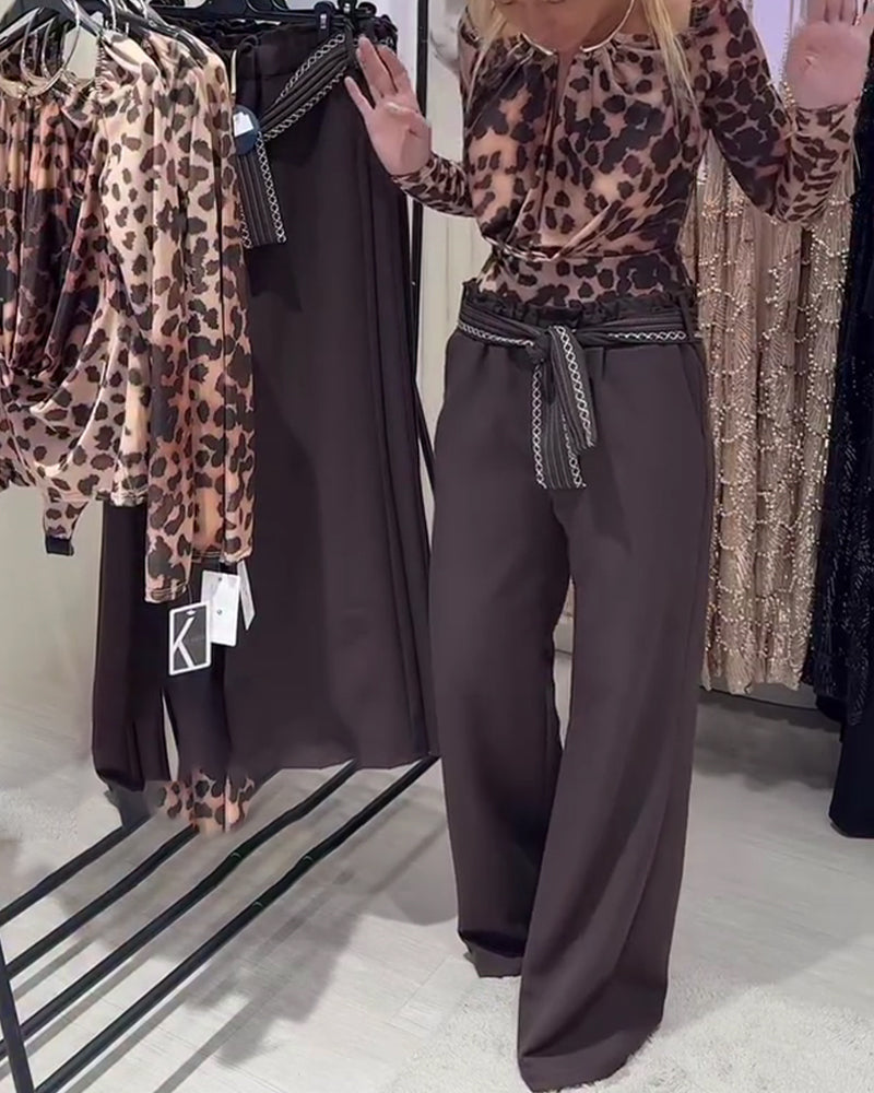 Top stilvoll und körperbetont Leopardenprint