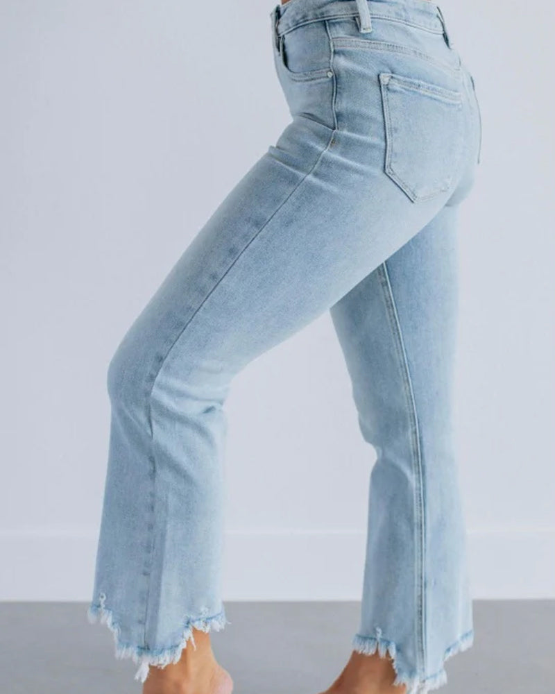 Jeans Po-Lifting ausgestellt cropped