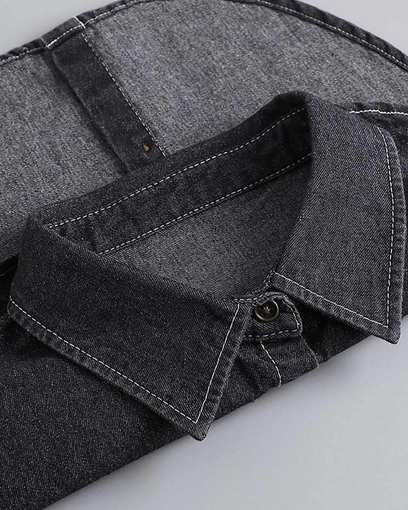 Kragen Klassisch Edgy Denim Falsch