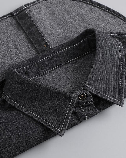 Kragen Klassisch Edgy Denim Falsch