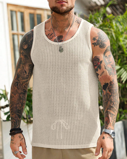 Tank Top Netz Hohl Aus