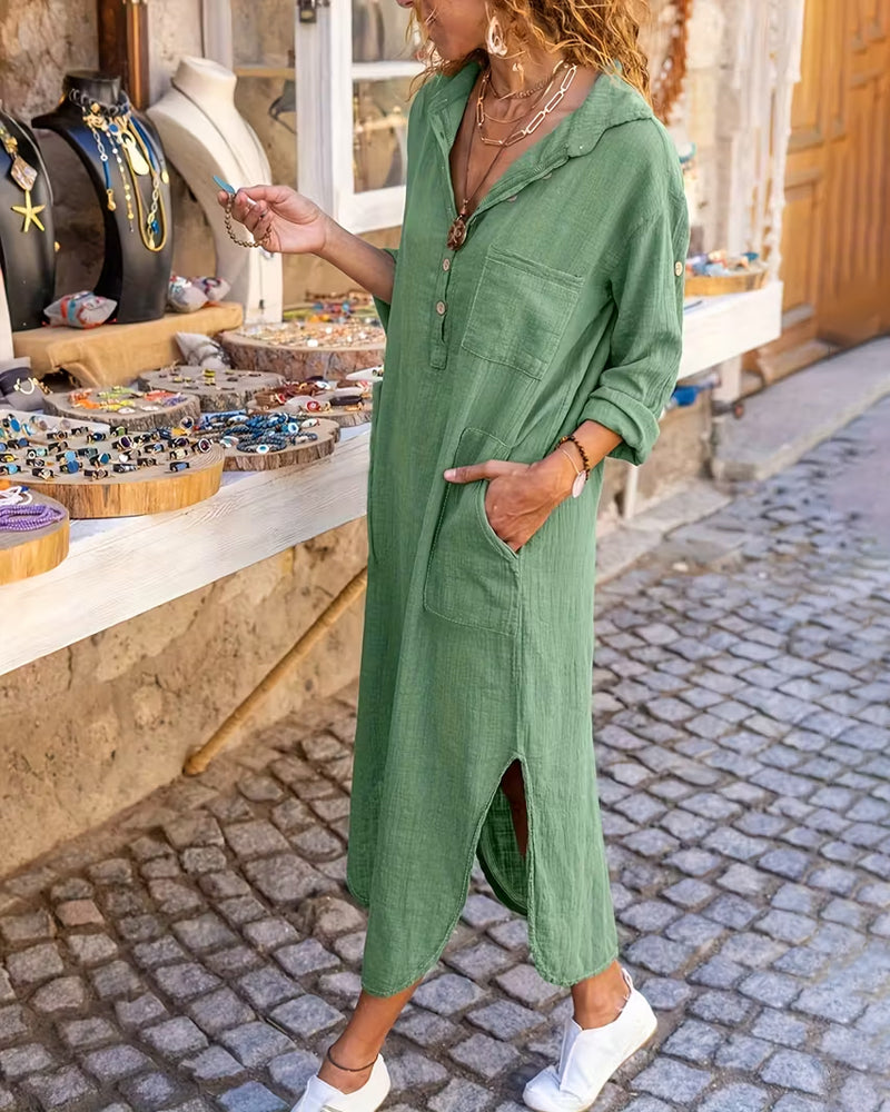Kleid Modischer Saumschlitz