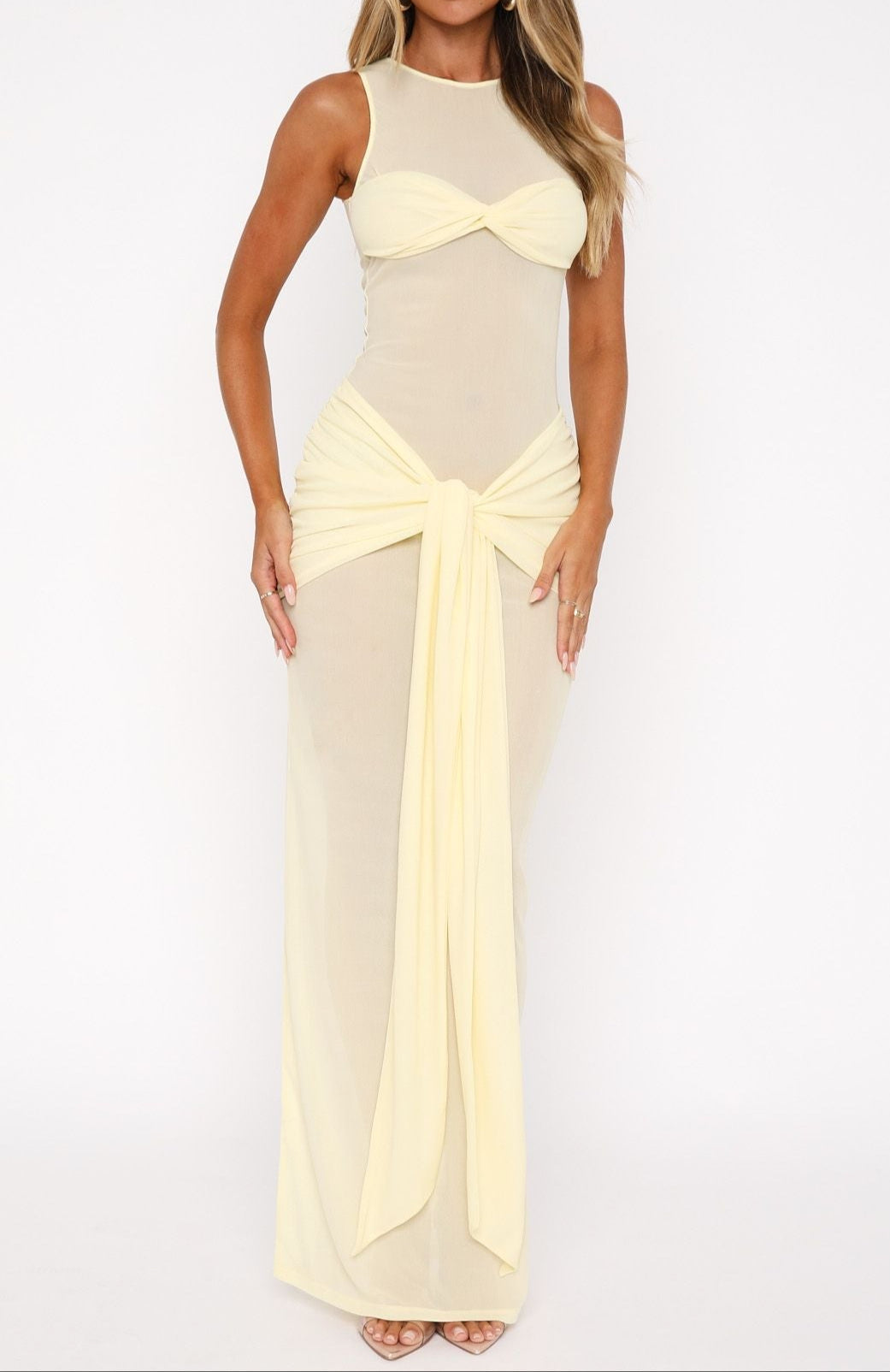 Robe longue Juliana citron