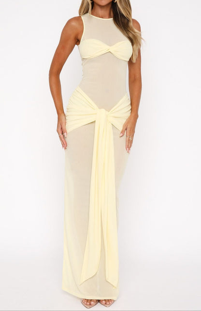 Robe longue Juliana citron