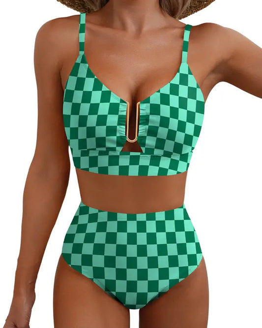 Bikinis Metall Schnalle Schachbrett