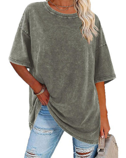 T-Shirt Loose Fit Lässig Kurzarm