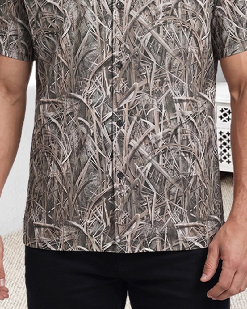 Hemd Schilf Camouflage-Print Lässig