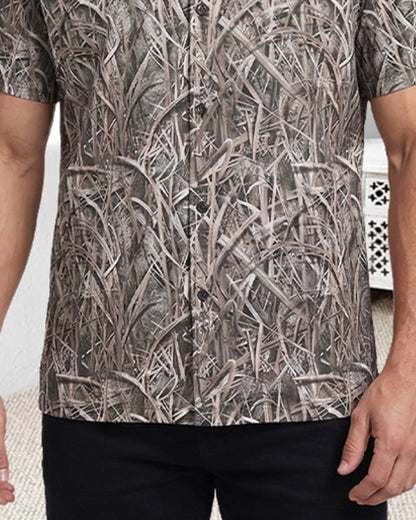 Hemd Schilf Camouflage-Print Lässig