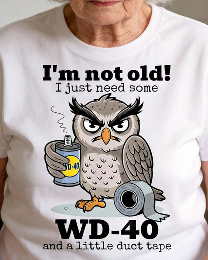 T-Shirt Eule Lustig Einfarbig Lässig