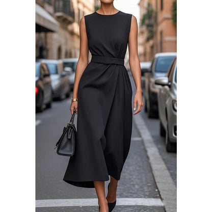 Midi Dress with Belt for Women - Loredana