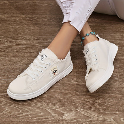 White Canvas Shoe - Women's Casual Sneakers