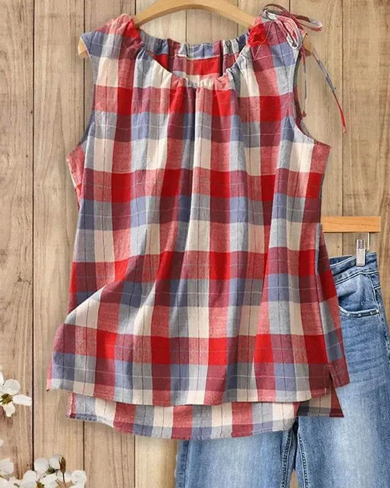 Tanktop Karo ärmellos