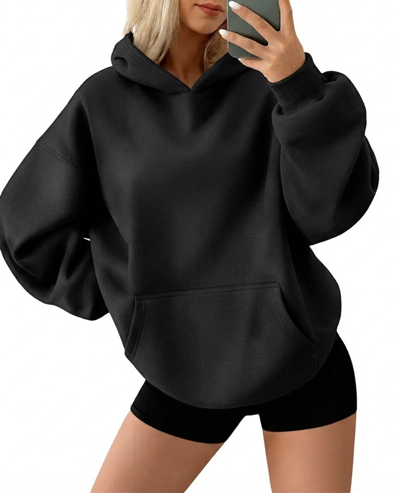 Hoodie Mit Kapuze Tasche Uni Locker