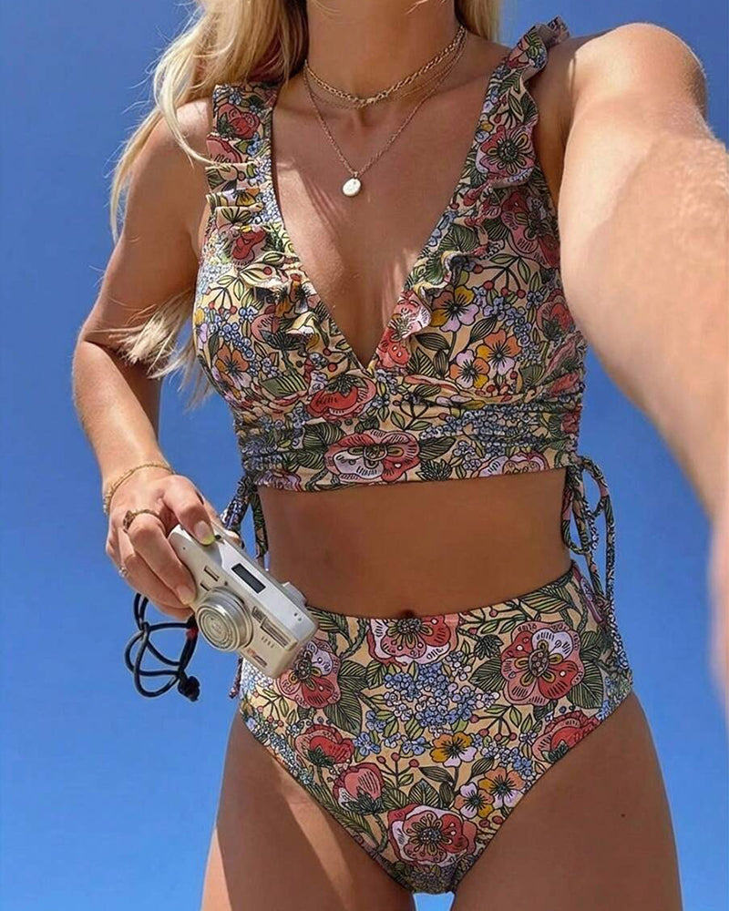 Bikini Sexy Blumiges Dreieck