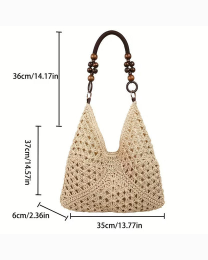 Tasche Ein Schulter Stroh